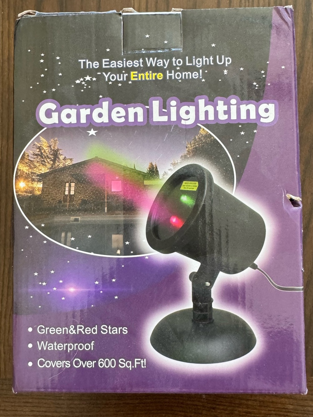 NIB Waterproof Outdoor Red/Green Star Laser Light Projector (Over 600 Sq Ft)